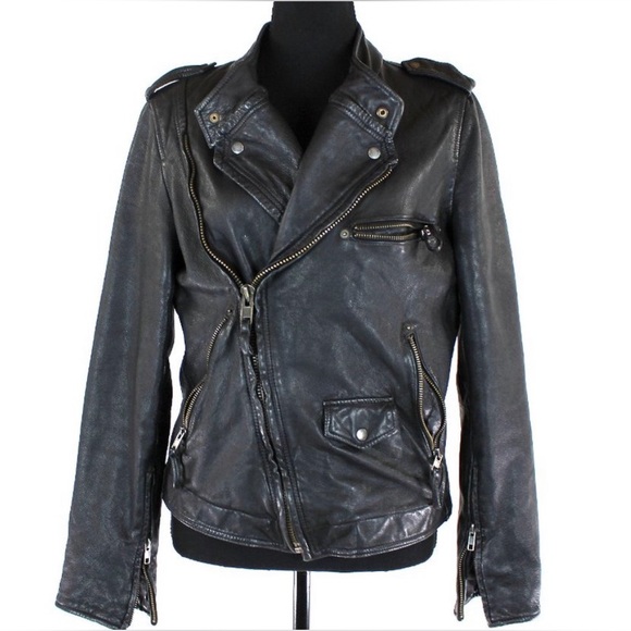 ZARA BASIC Women’s Biker Leather Jacket (S) - Picture 1 of 4